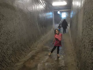Liesl in the Salt Mine at Salina Turda