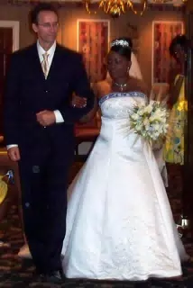 Nadine and Her Father at Her Wedding