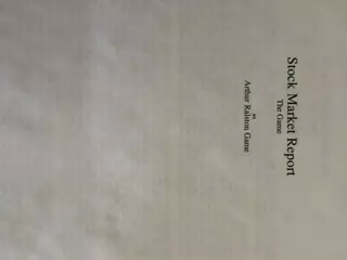 Stock Market Report: The Game by Art Ralston, 1992
