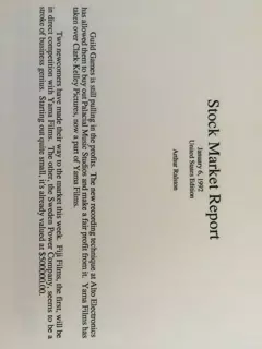 Stock Market Report: The Game by Art Ralston, 1992