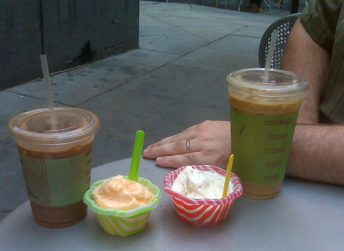 Iced Coffee and Gelatto with a side of Married Man