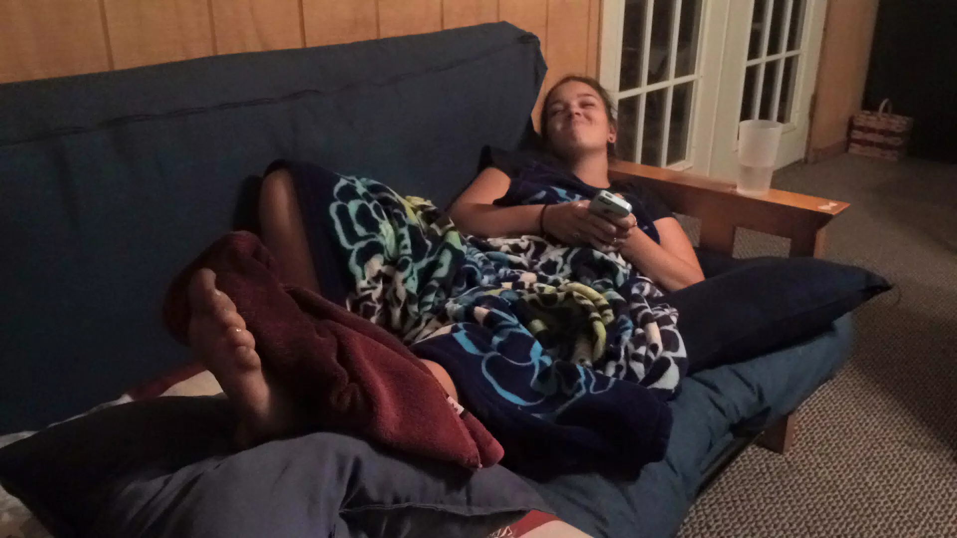 Emily on Couch with Broken Foot