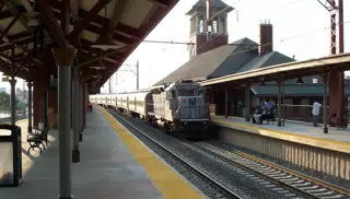 Engine 4104 at Newark Broad Street Station