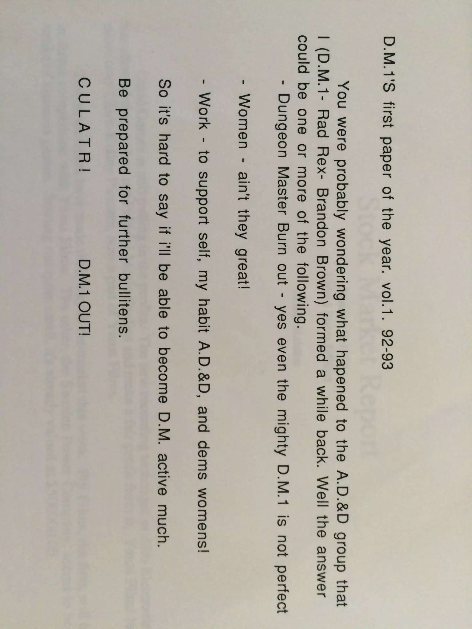 Stock Market Report: The Game by Art Ralston, 1992