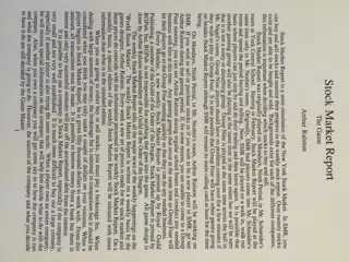 Stock Market Report: The Game by Art Ralston, 1992