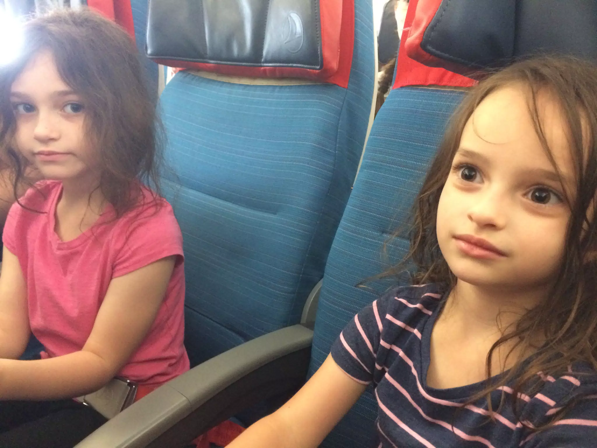 Liesl & Luciana on a Plane