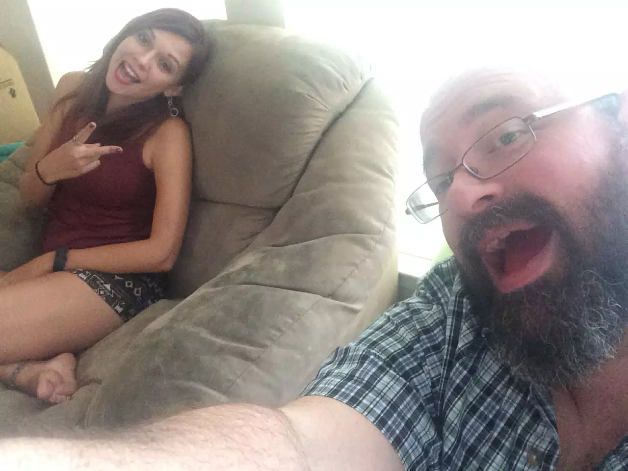 Chilling with Rachel at the House