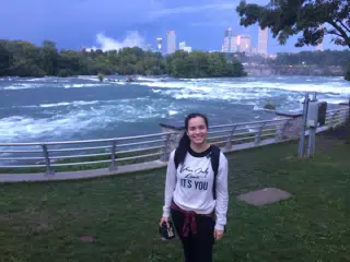 Maggie at Niagara Falls