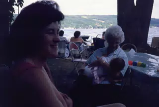 Mom and Grandma at Conesus Lake
