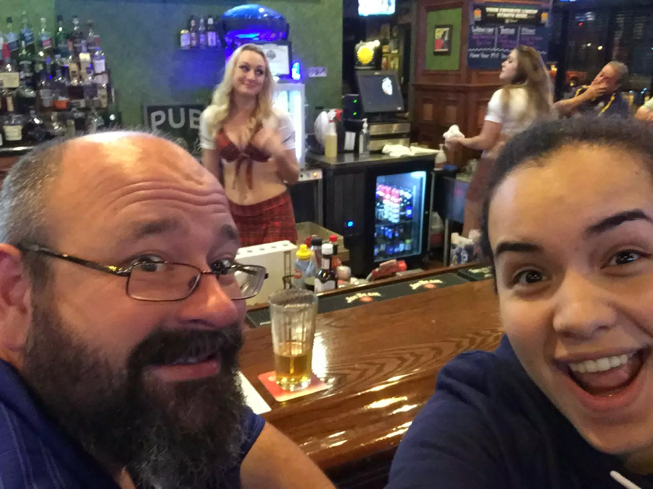 Scott & Maggie at the Tilted Kilt in Rochester, NY