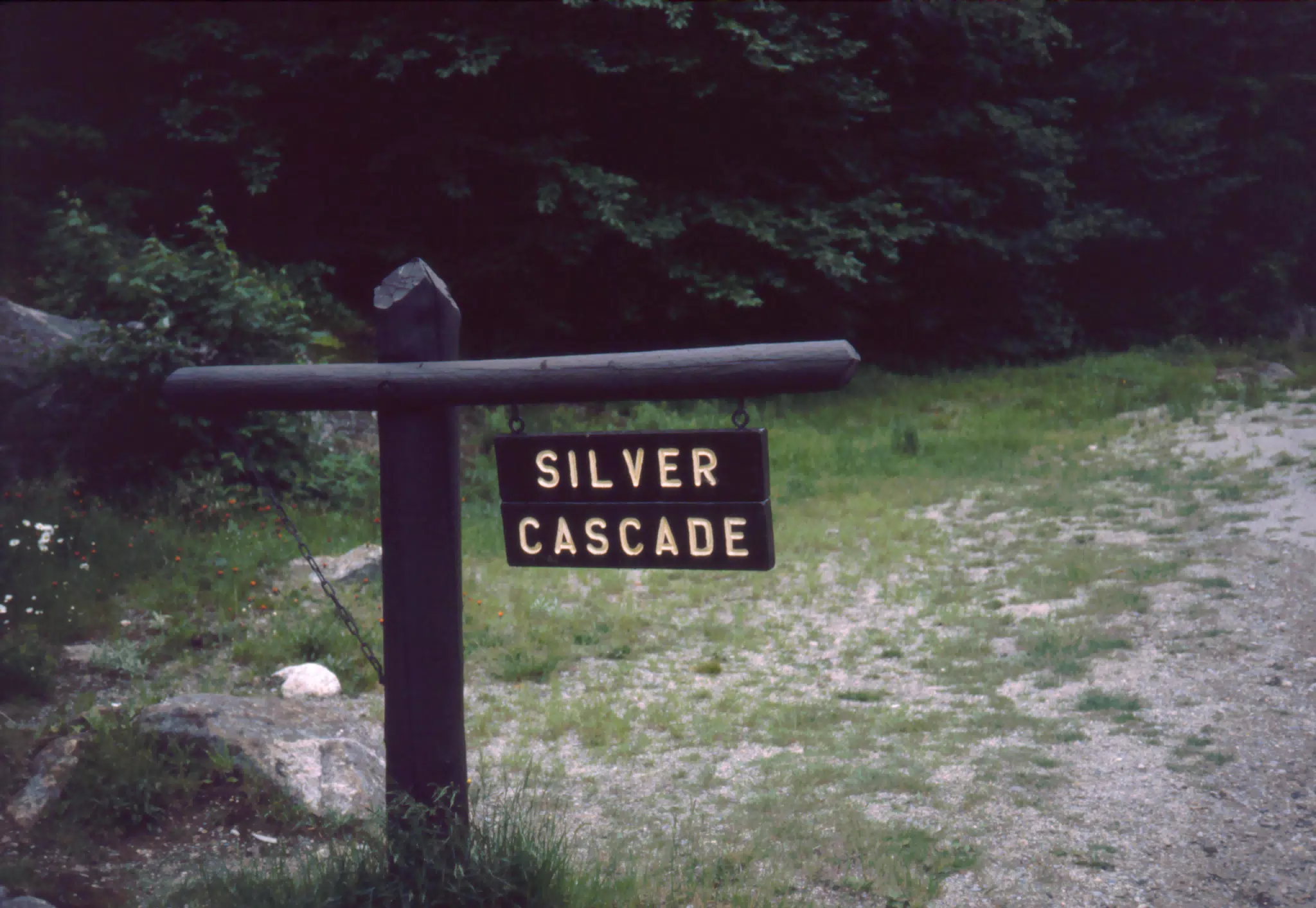 Silver Cascase Sign, New Hampshire