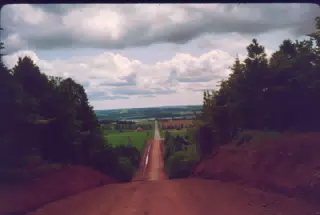 Red Dirt Road on Prince Edward Island, Canada