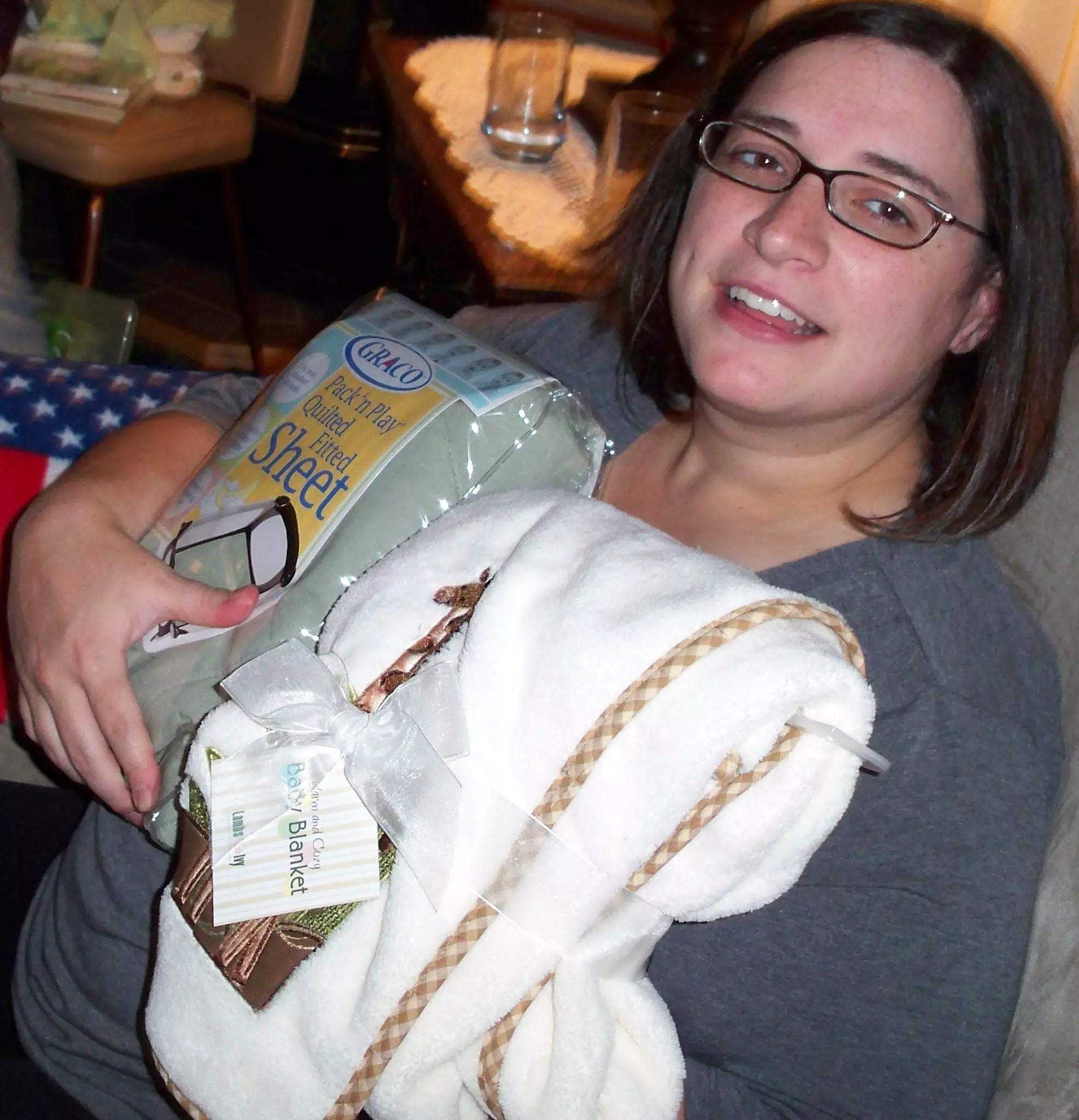 Baby Shower Soft Blanket and Fitted Sheets