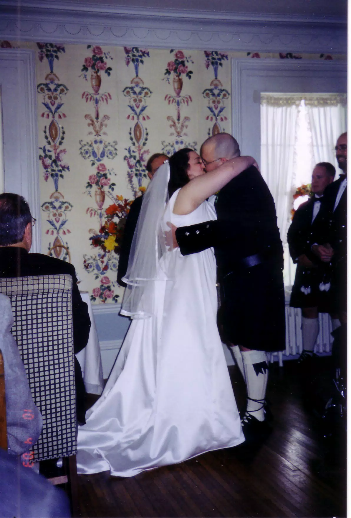 Scott and Dominica's Wedding Kiss