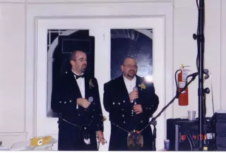 Nate and Scott Doing Karaoke