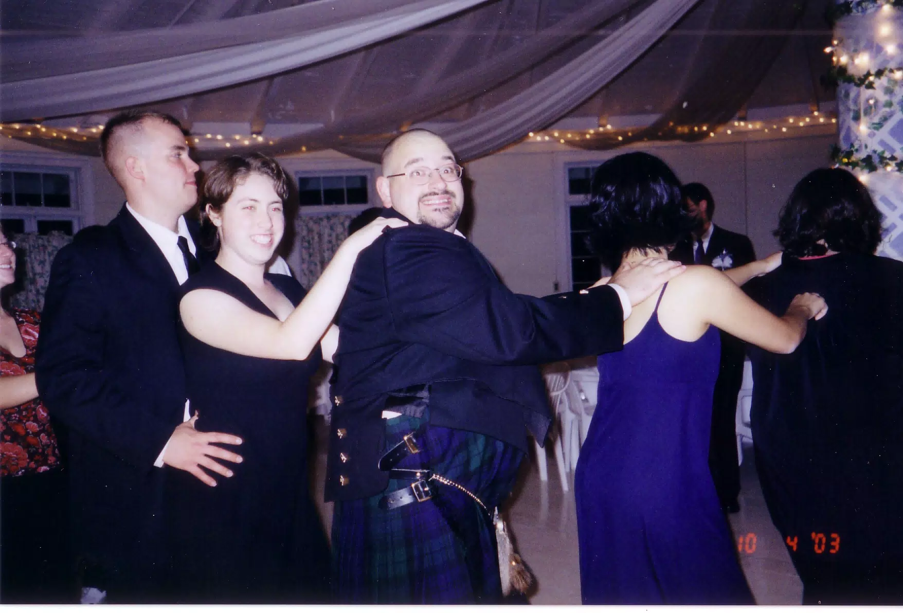 Phil, Kate, Me and Jenn doing the Conga Line