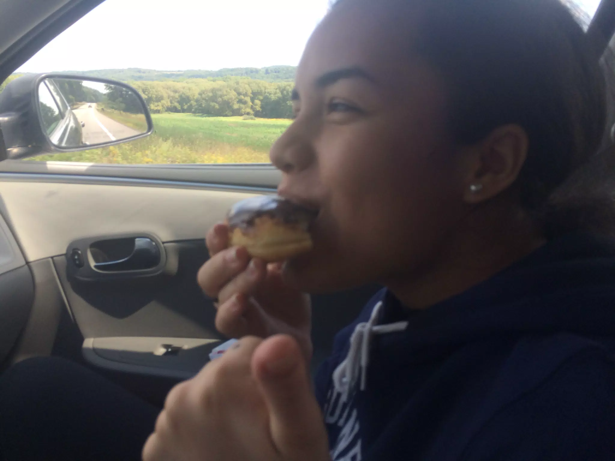 Maggie Eating Tim Horton's Donut
