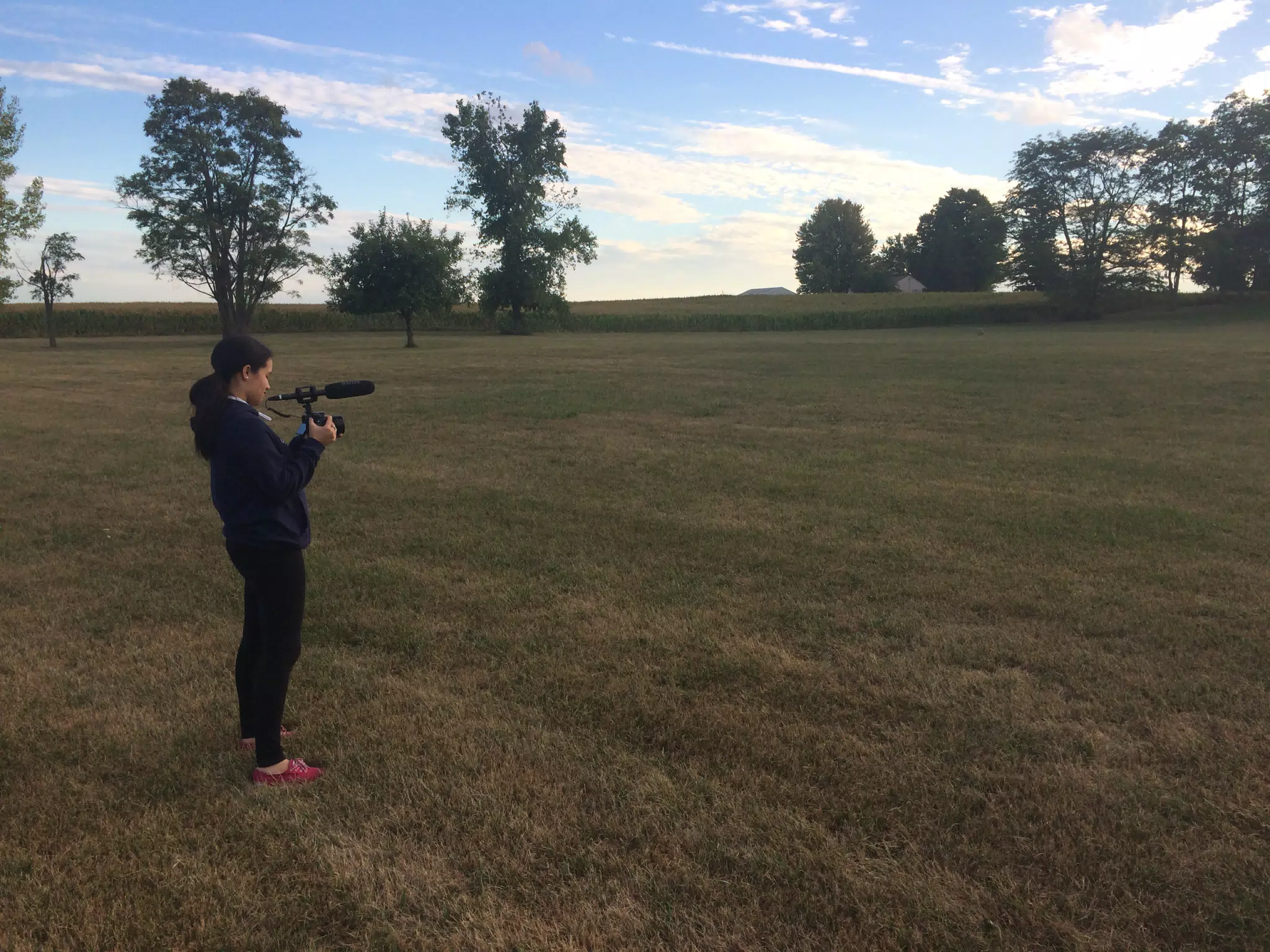 Maggie Videoing the Farm