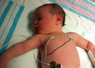 Liesl in the Hospital Nursery