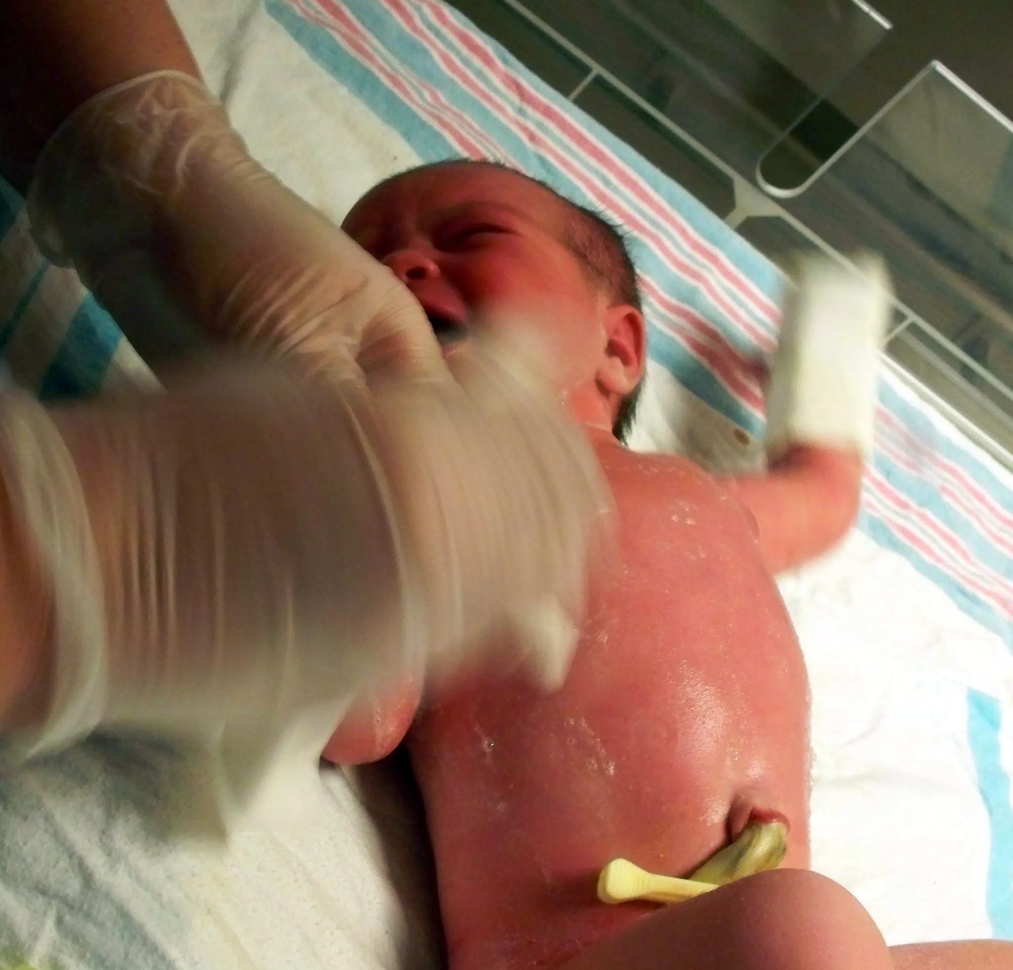 Liesl Getting a Bath in the Nursery