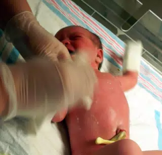 Liesl Getting a Bath in the Nursery