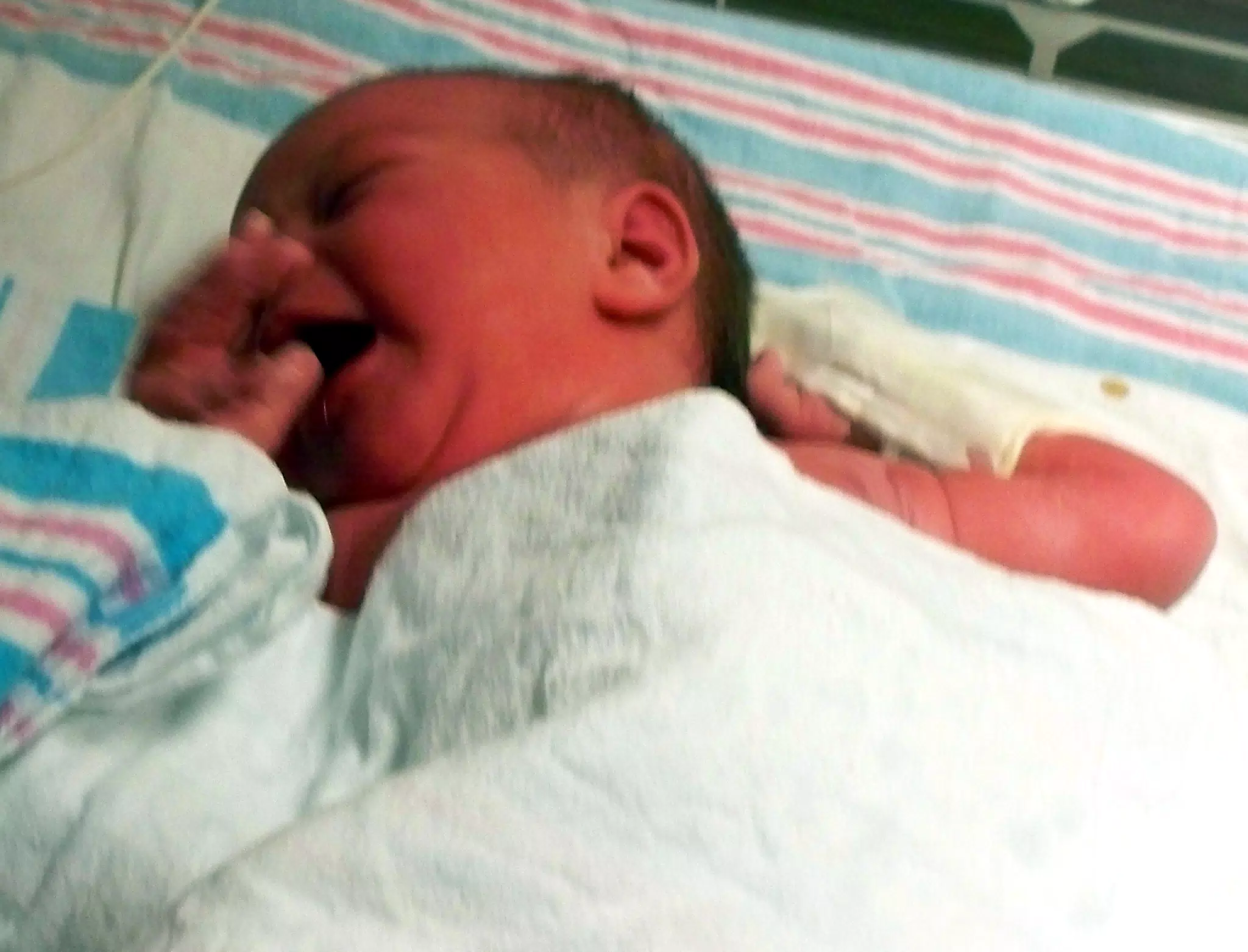 Definitely a Thumb Sucker - Not Even An Hour Old
