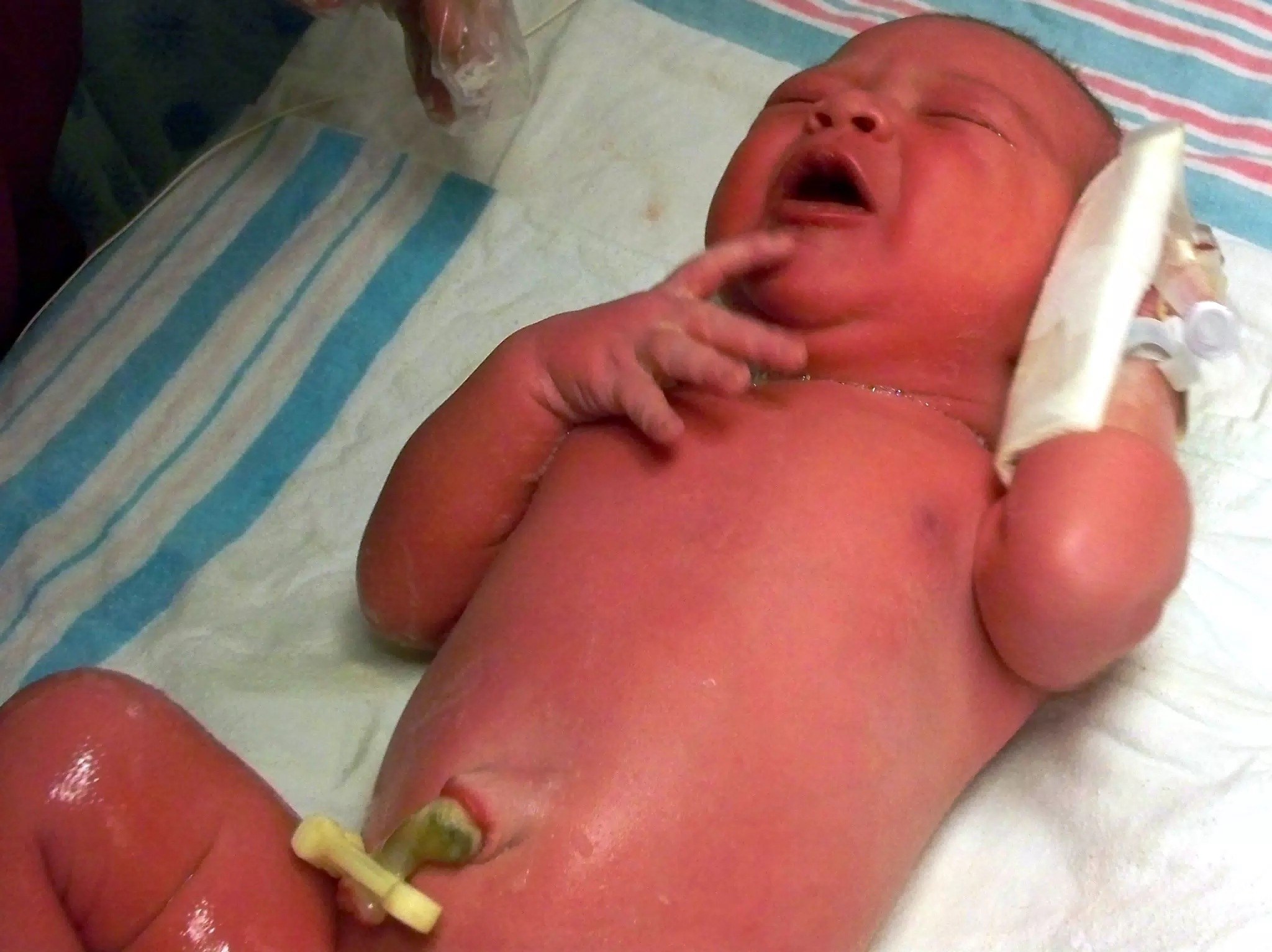 Liesl Wrapping Up Her First Bath
