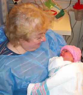 Liesl and Grandma Tocco in the Nursery