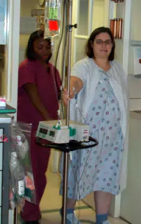 Mom (Dominica) on her way to see Liesl