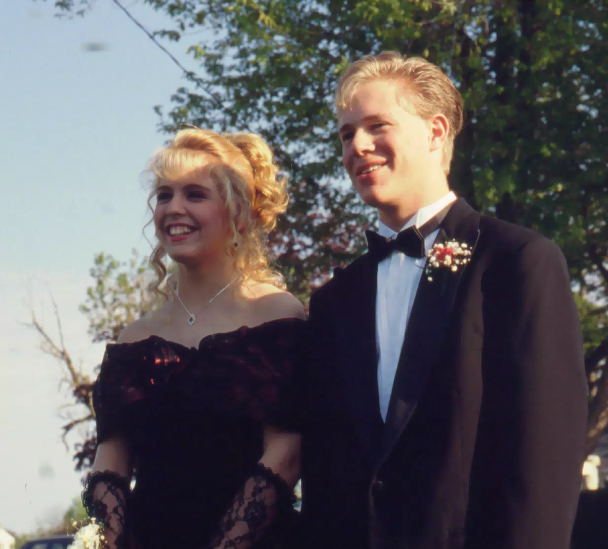 Tammy Hopkins and Eric Millen before York Junior Prom 1994