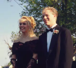 Tammy Hopkins and Eric Millen before York Junior Prom 1994