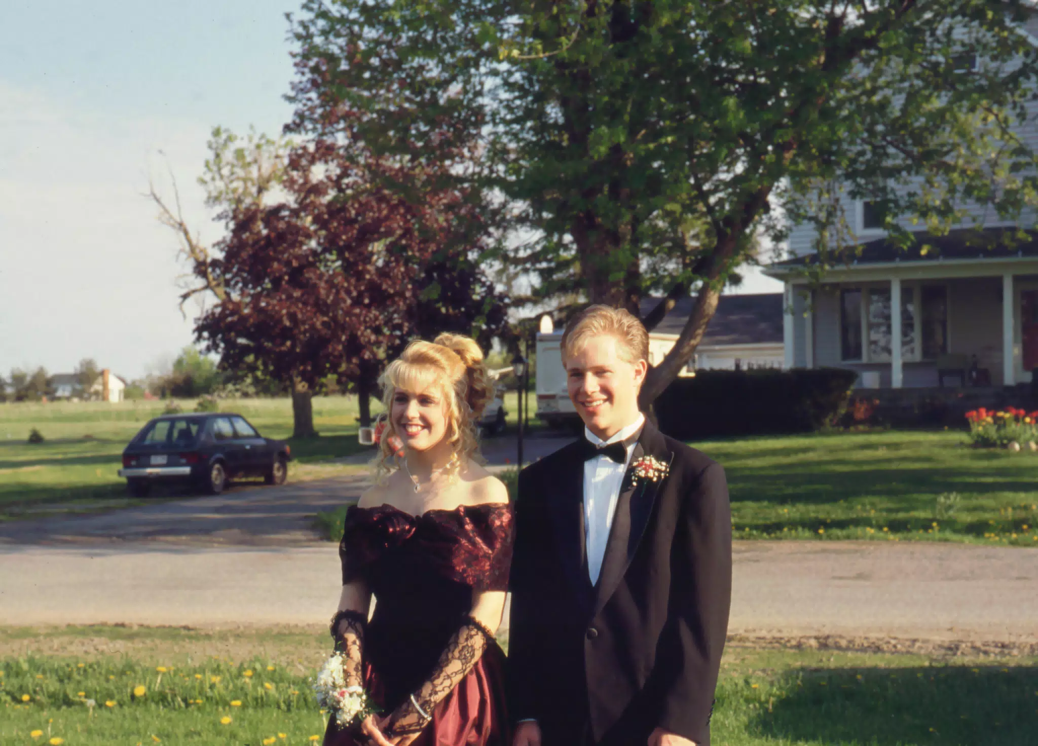 Tammy Hopkins and Eric Millen before York Junior Prom 1994