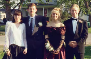 Mary Johnston, Scott Alan Miller, Tammy Hopkins and Eric Millen before the York Junior Prom 1994