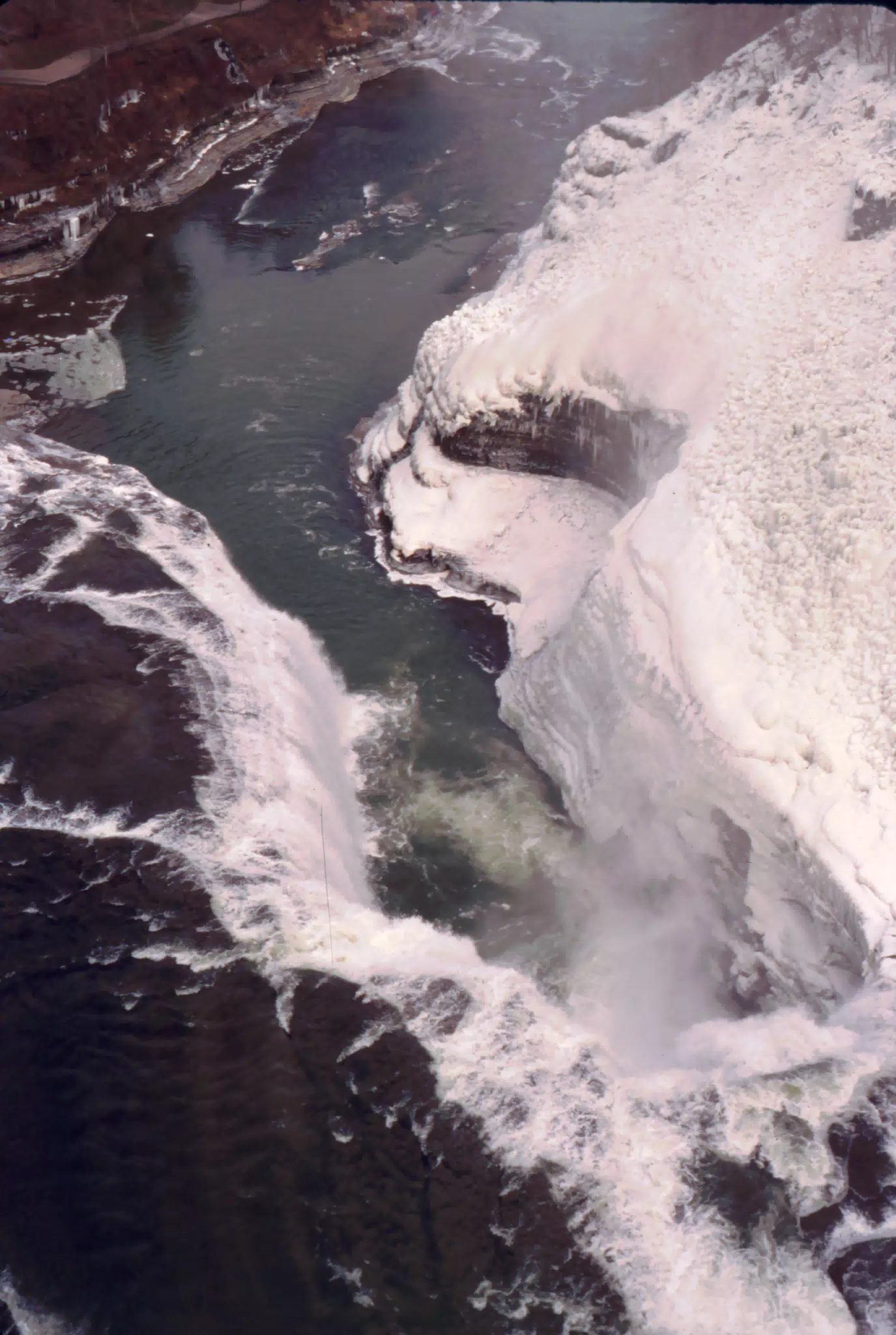Upper Falls of Letchworth State Park in Winter