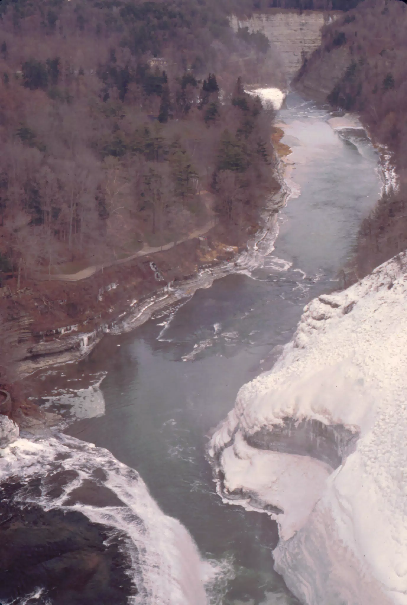 Genesee River in Letchworth State Park in Winter