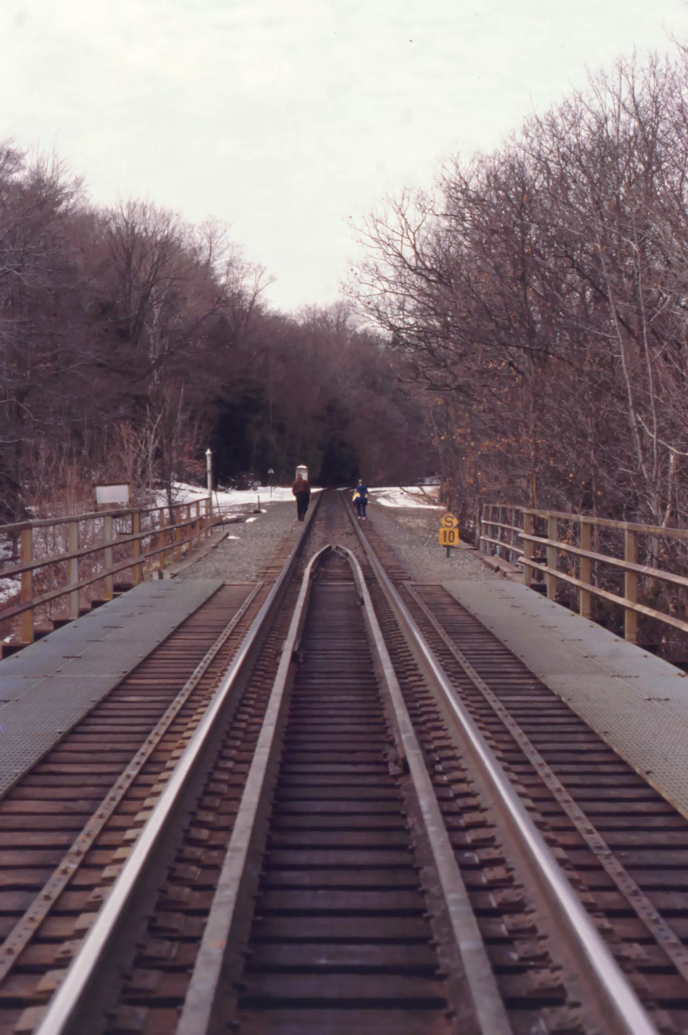 Train Trestle Above Upper Falls in Letchworth State Park