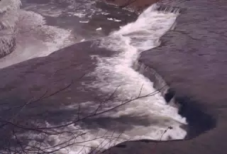 Genesee River in Letchworth State Park in Winter