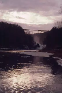 Upper Falls of Letchworth State Park in Winter