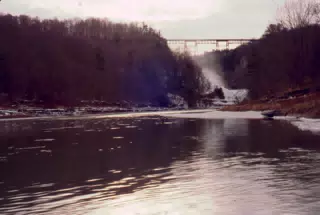 Upper Falls of Letchworth State Park in Winter
