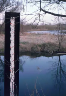 Flood Marker in New York's Southern Tier