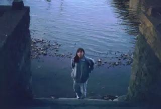 Mary Johnston by Creek in Belmont, New York