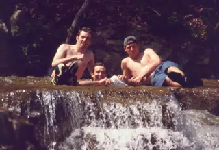 Nathan Parker, Jeff Simpson and Rich Rookie in Creek at Taughannock State Park