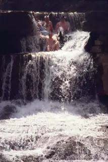 Jeff Simpson, Nathan Parker and Rich Rookie in Waterfall at Taughannock State Park