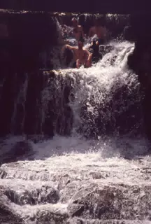 Jeff Simpson, Nathan Parker and Rich Rookie in Waterfall at Taughannock State Park