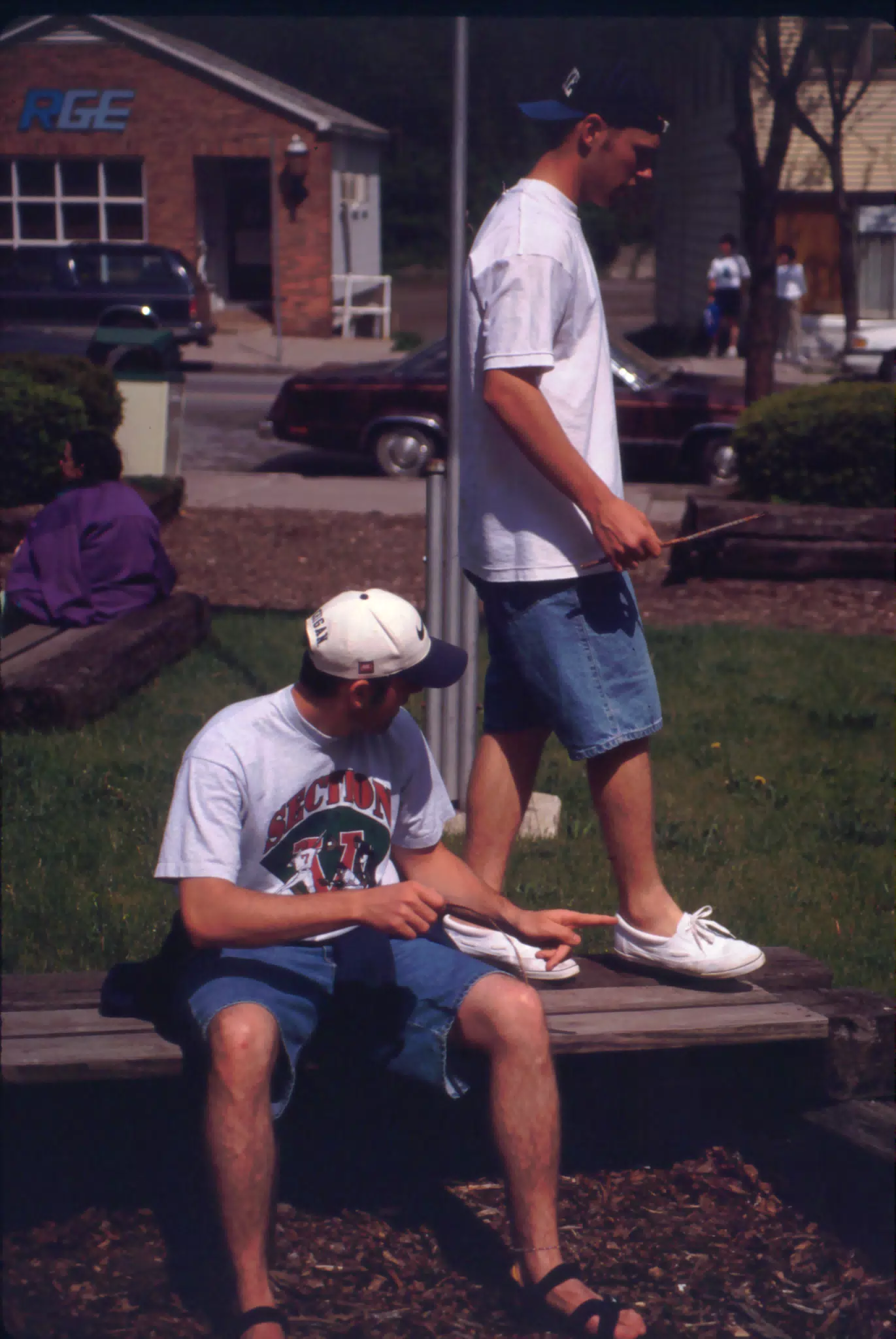 Nathan Parker and Rich Rookie in Perry, New York's Downtown Park