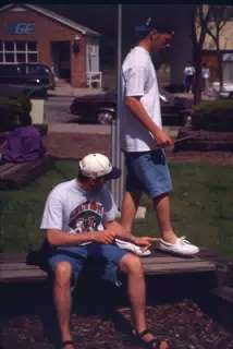 Nathan Parker and Rich Rookie in Perry, New York's Downtown Park