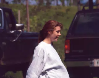 Jennifer Alexander Watching the Perry Marching Band