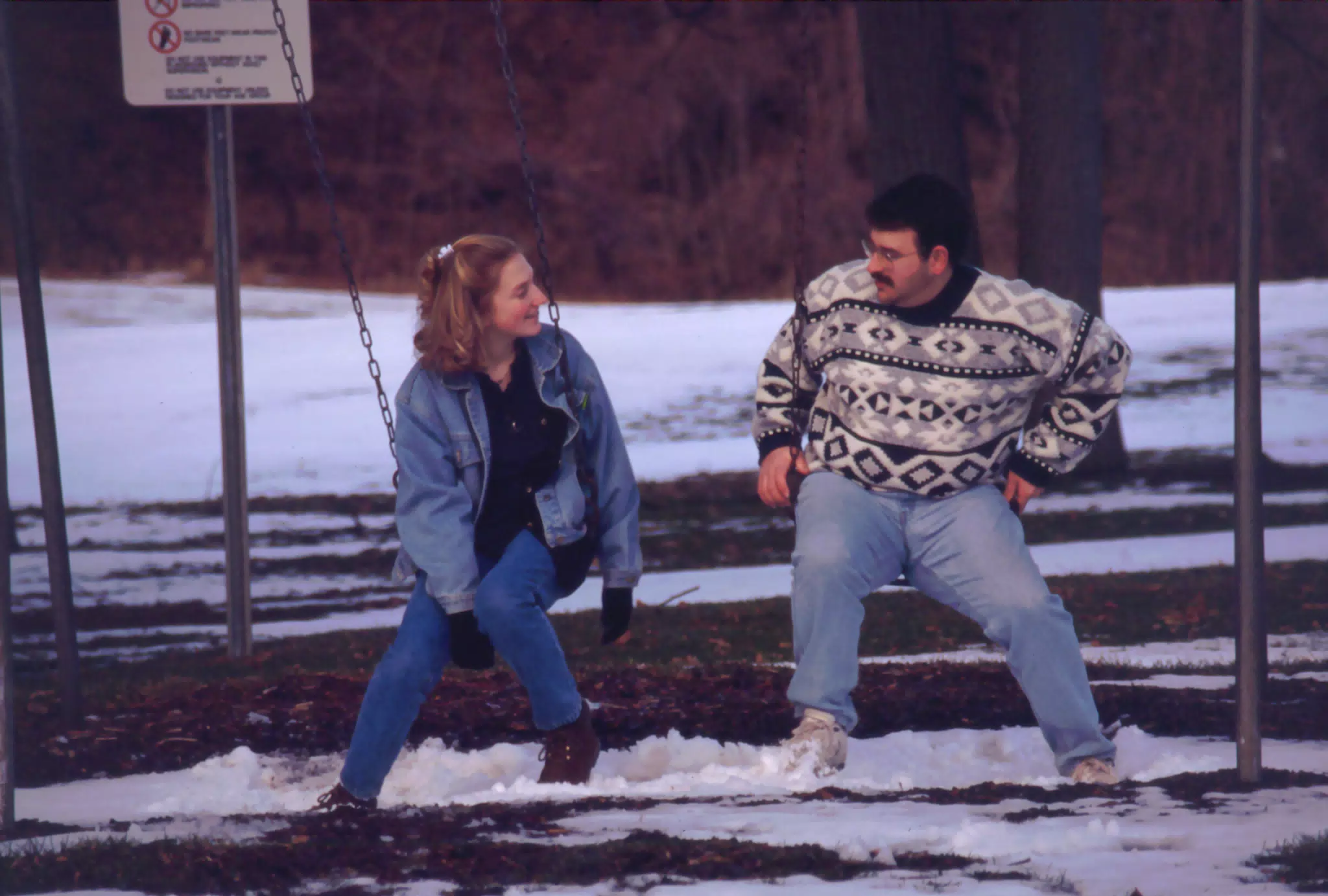 Leanne Cooley and Scott Alan Miller at Letchworth State Park in Winter