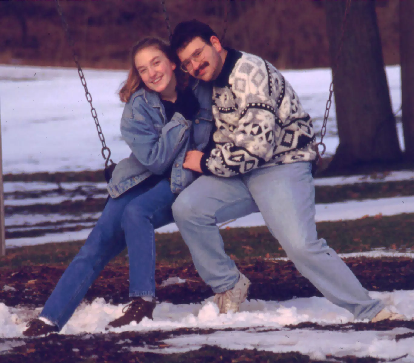 Leanne Cooley and Scott Alan Miller at Letchworth State Park in Winter
