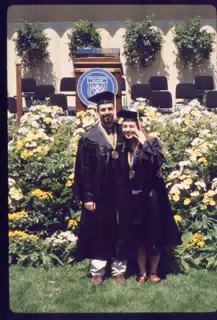 Nathan Parker and Carla at Ithaca College Graduation, 1998